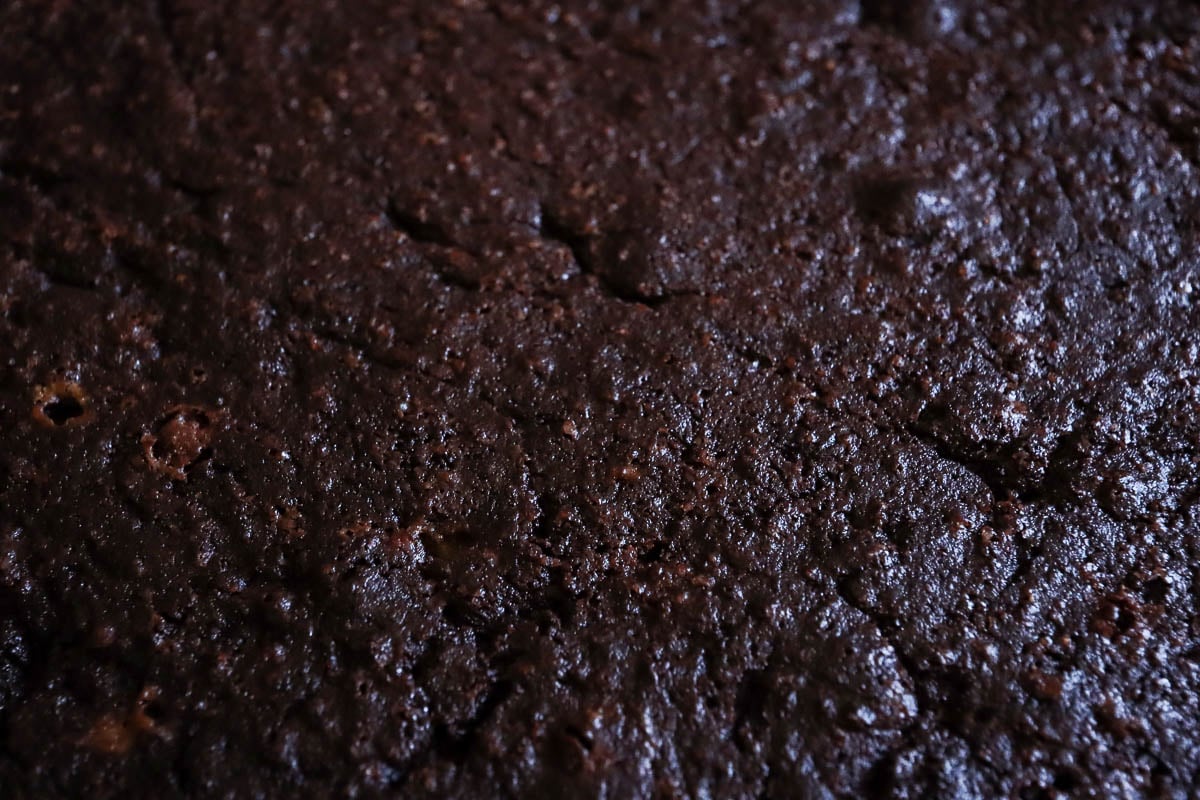 Close up of a brownie