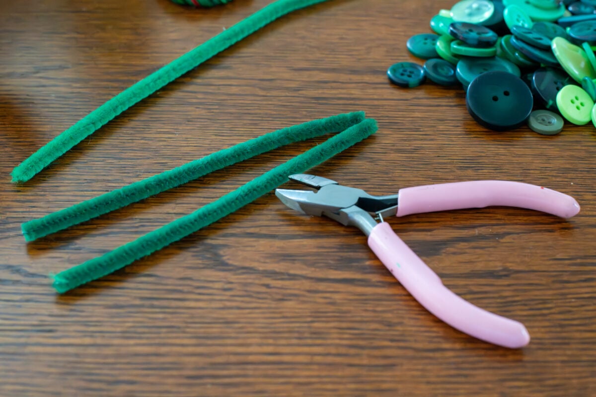 Pipe cleaners and wire snips.