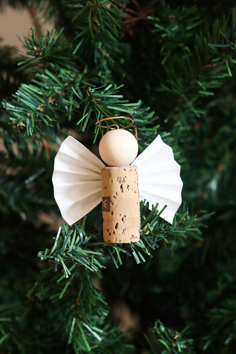 Cork angel ornament