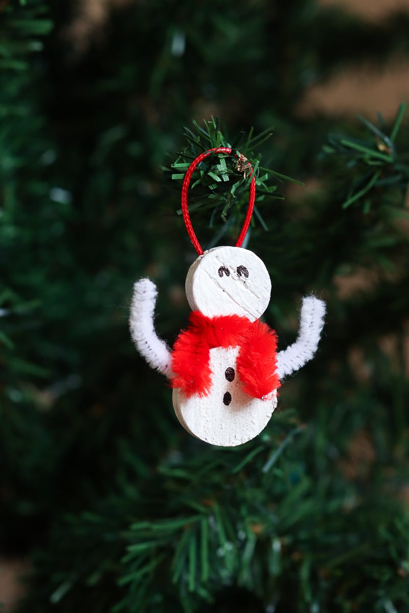 Cork snowman ornament