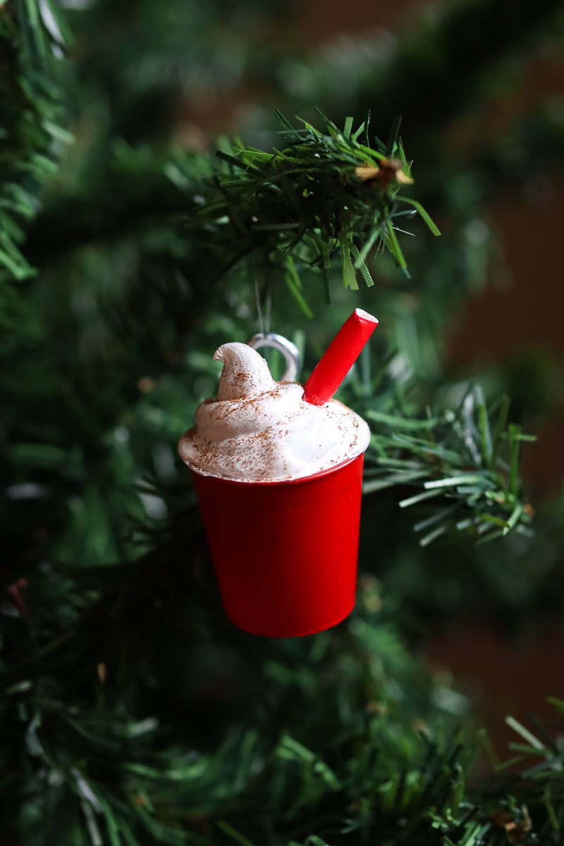Hot chocolate Christmas ornament