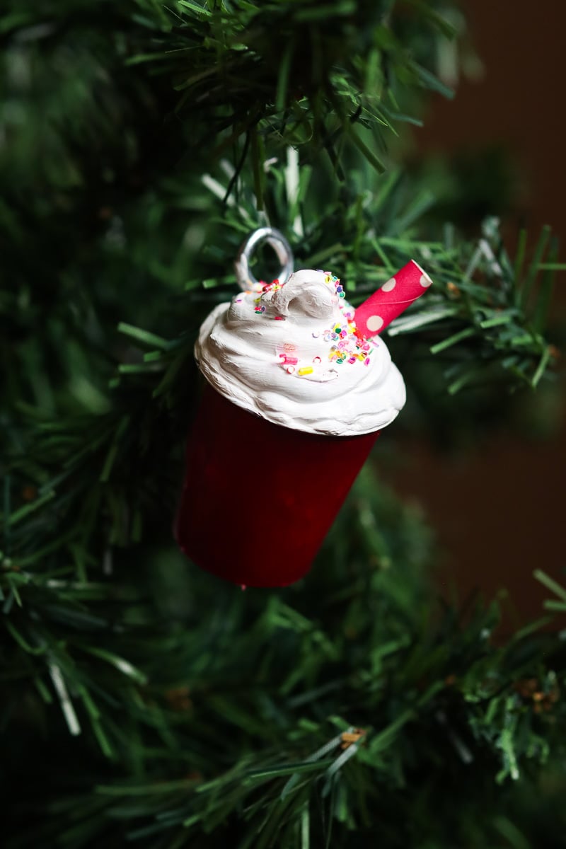 Milk shake Christmas ornament