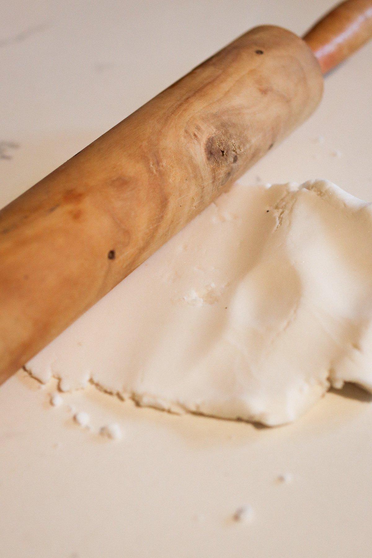 Rolling pin, baking soda dough